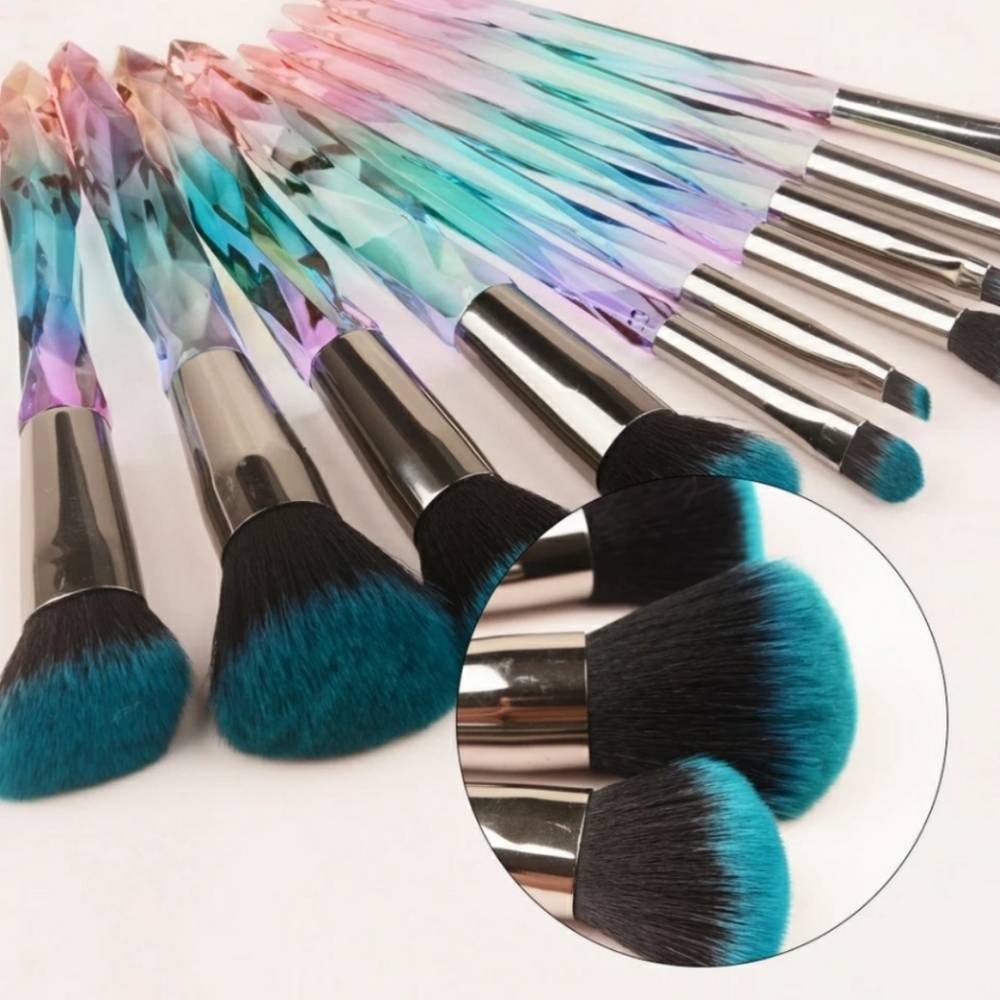 MYSTIC Topaz 10-piece Vegan Makeup Brush Set - Picture 4 of 9